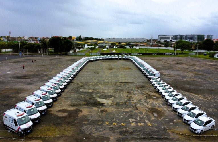 Governo do Estado entrega 72 novos veículos para a saúde e ultrapassa R$ 196 milhões investidos na renovação da frota em toda a Bahia desde 2023.